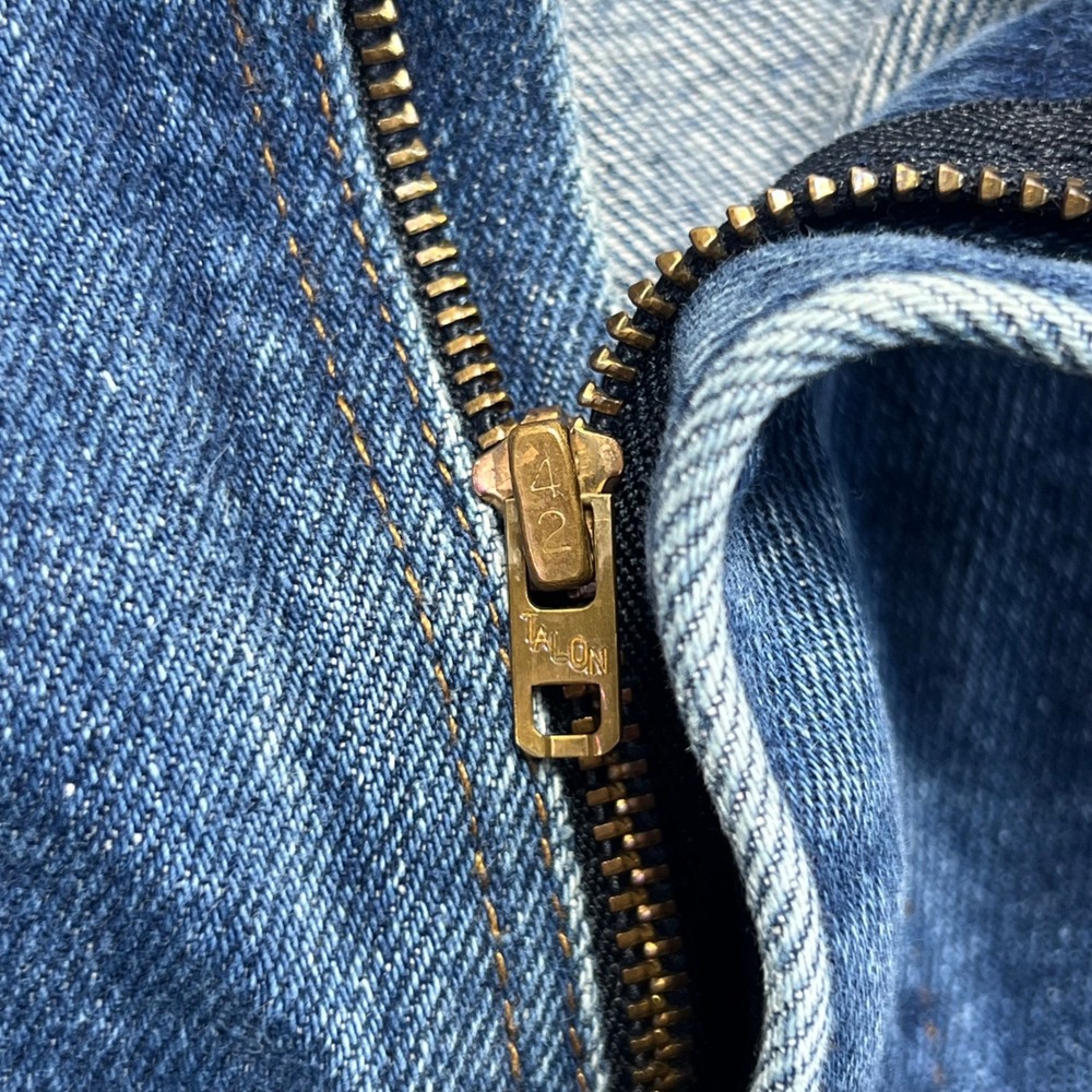 VTG Saddle King Jeans 38x30(36x28.5) Blue Denim Western Cowboy Talon Zipper USA - Picture 5 of 16